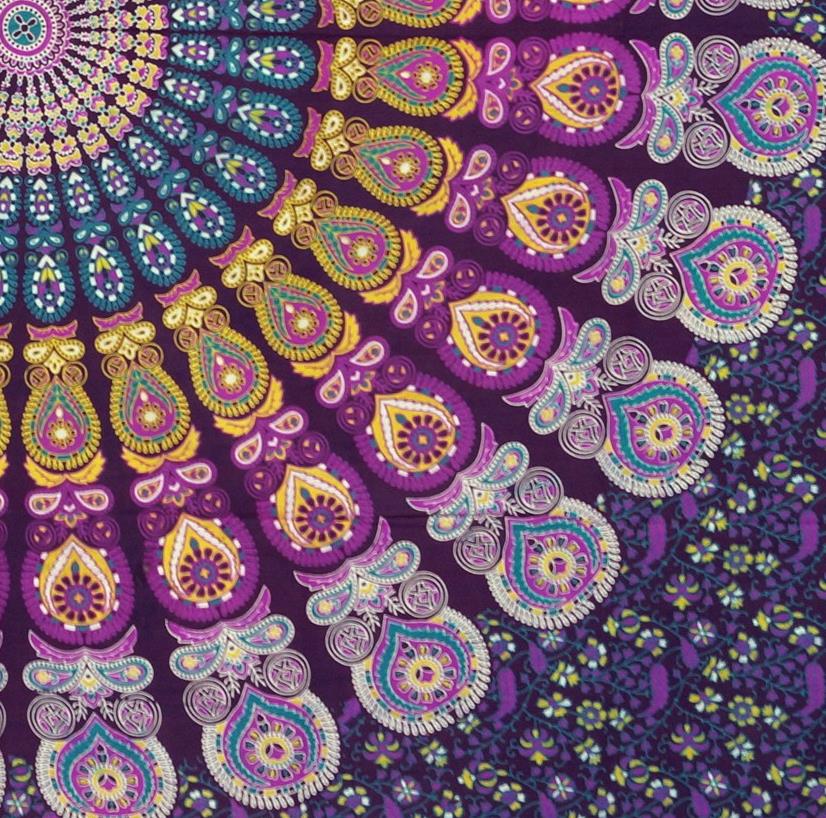 Mandala Tæppe Lilla