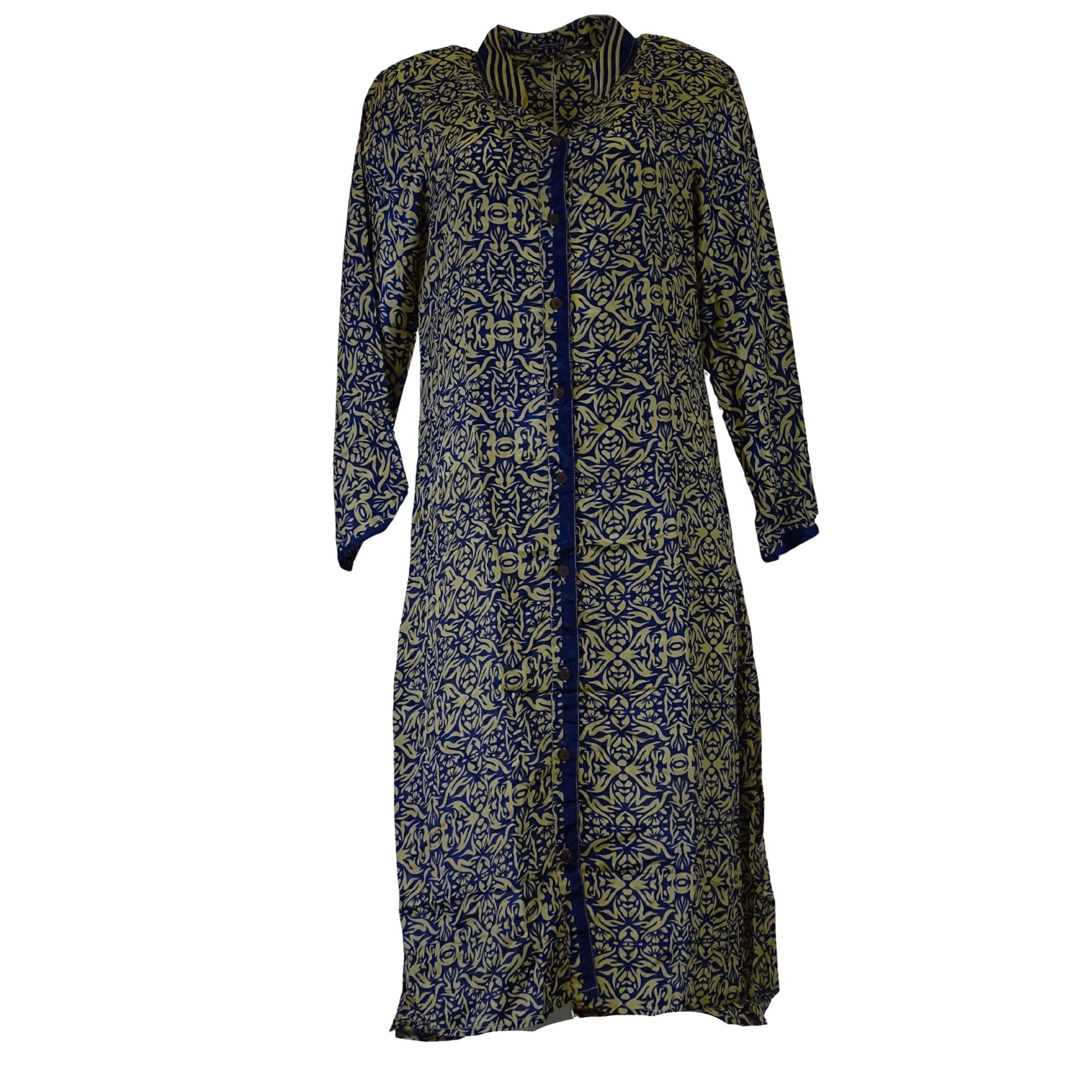 Anaya Skjortekjole Navy Beige