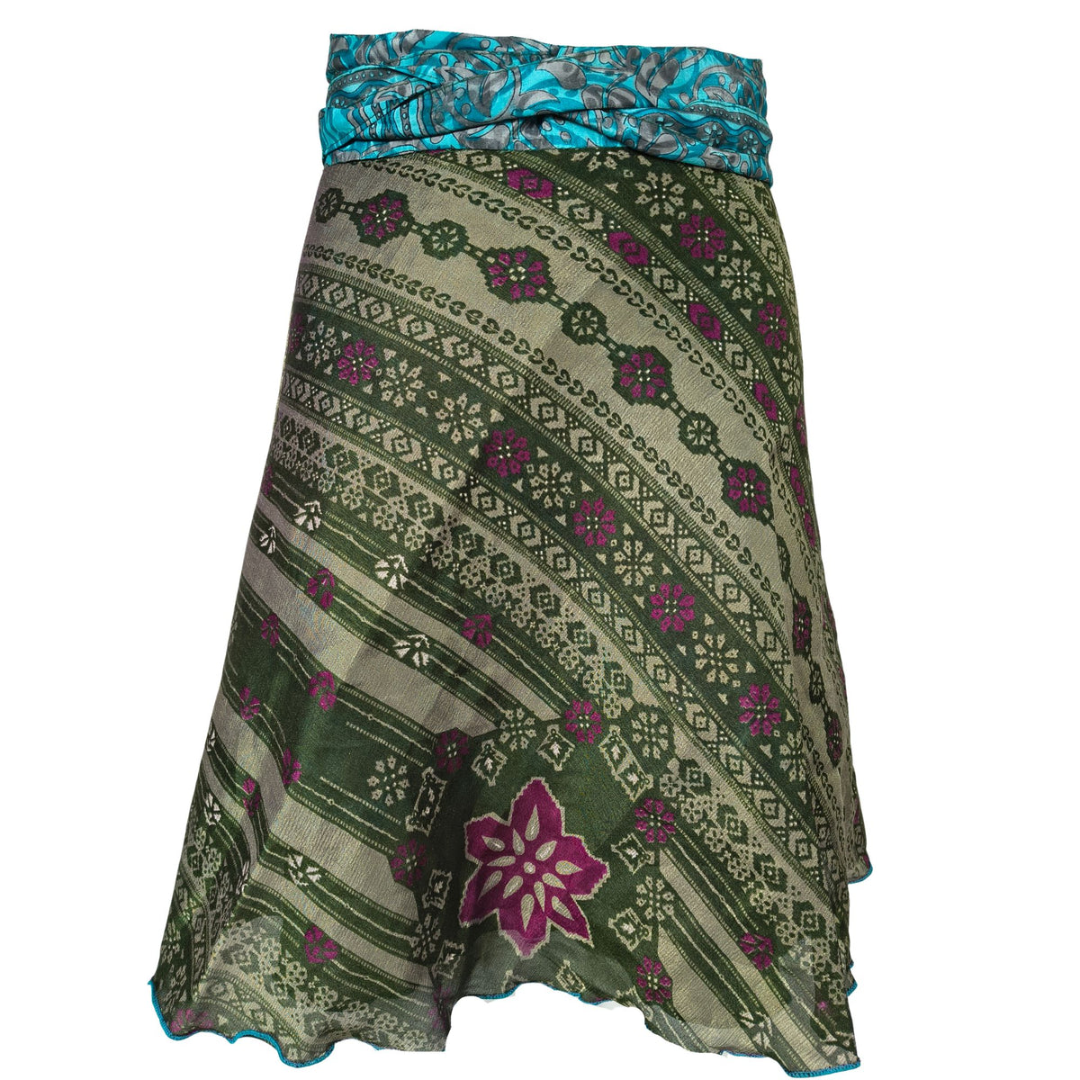 Slå om Nederdel Kort - Turquoise Olive