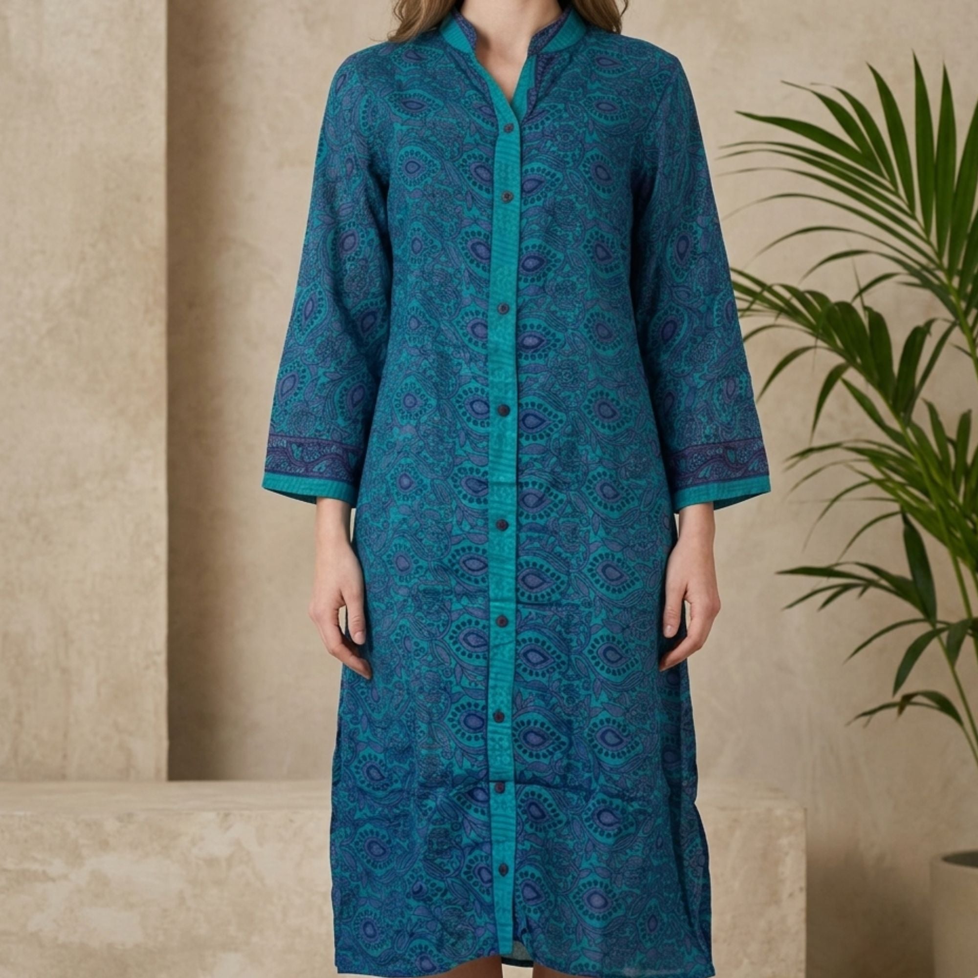 Anaya Skjortekjole Turquoise