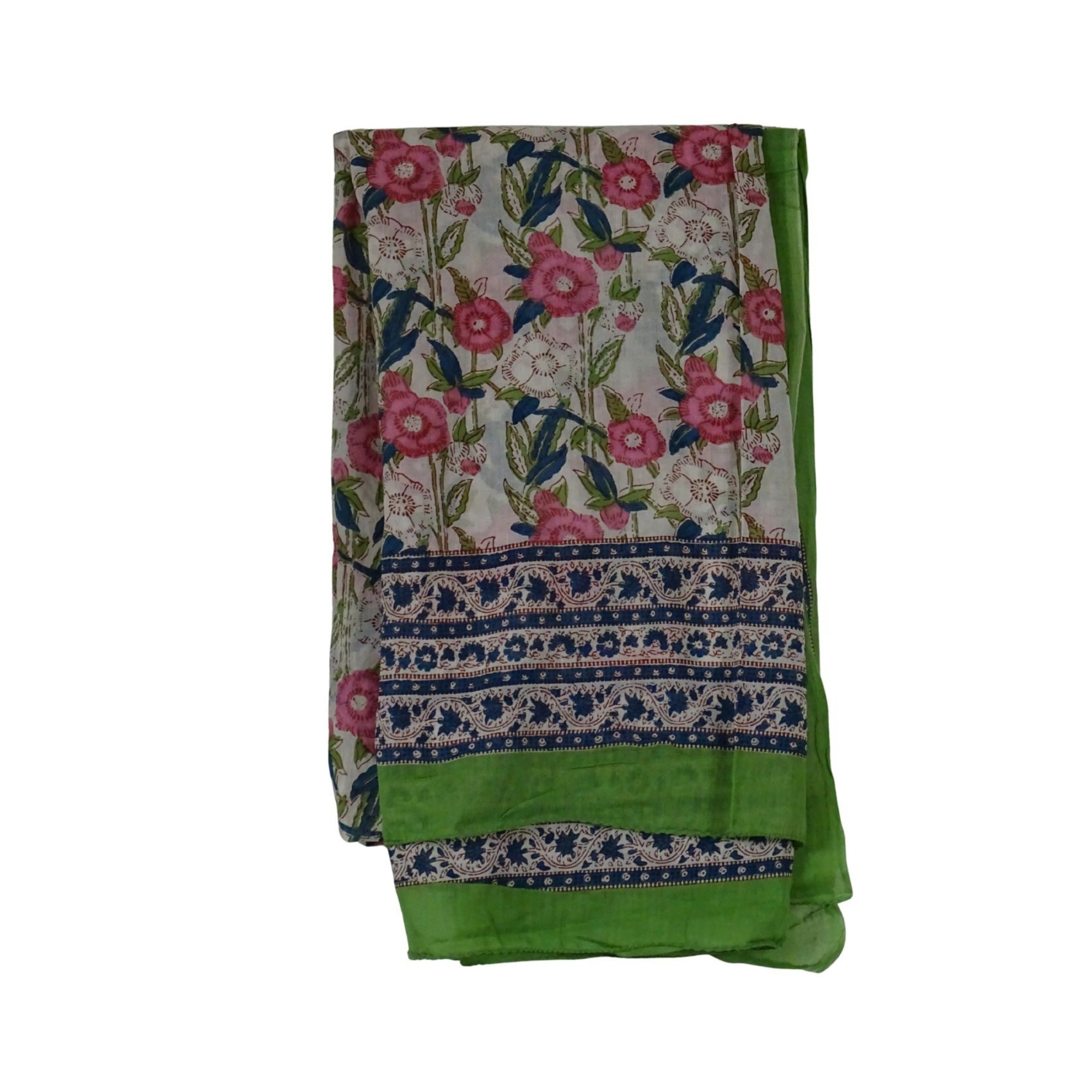 Blockprint Sarong Floral Green