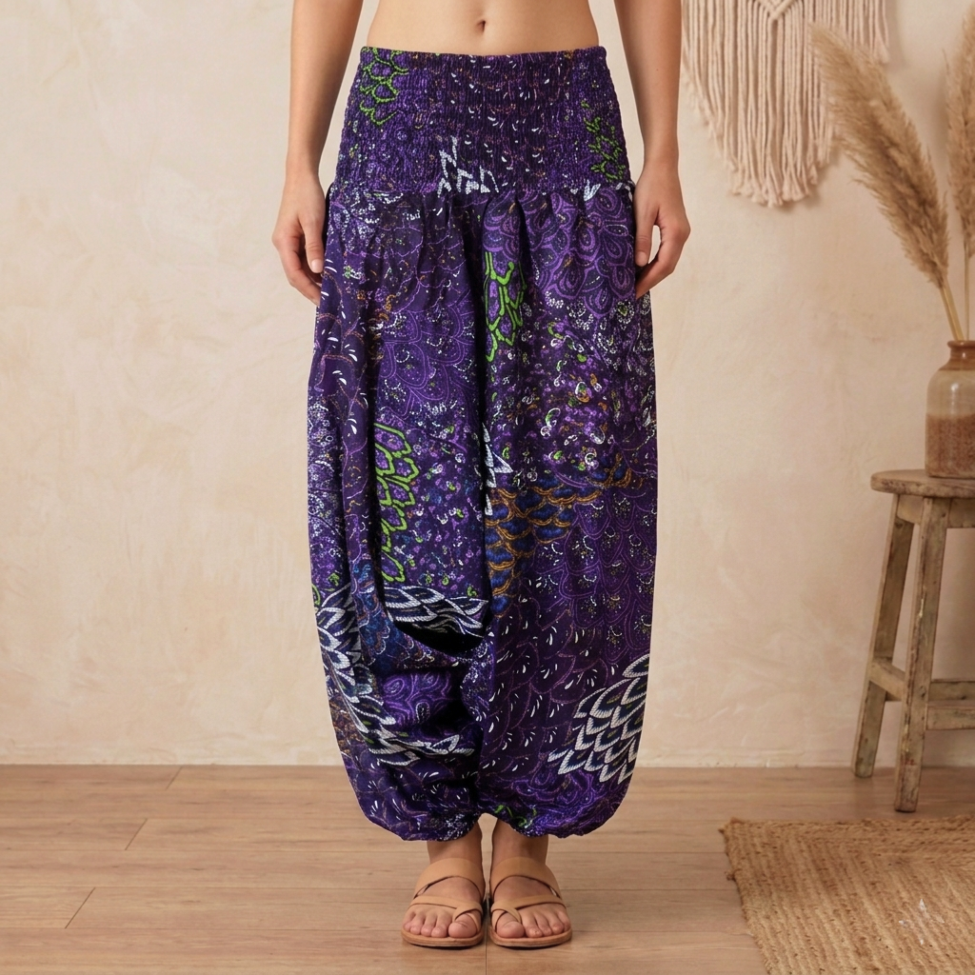 Baggy Bukser Peacock Purple