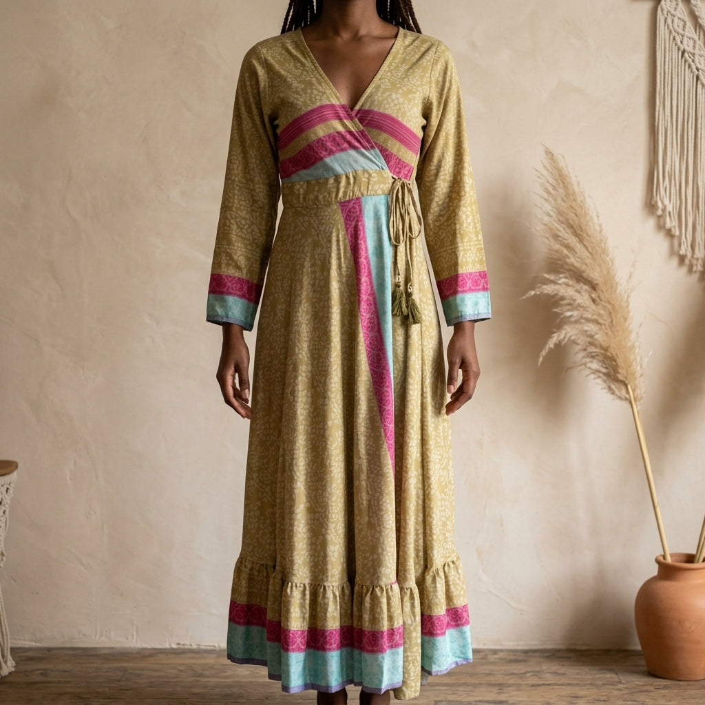 Bhavani Slå-om Kjole Beige