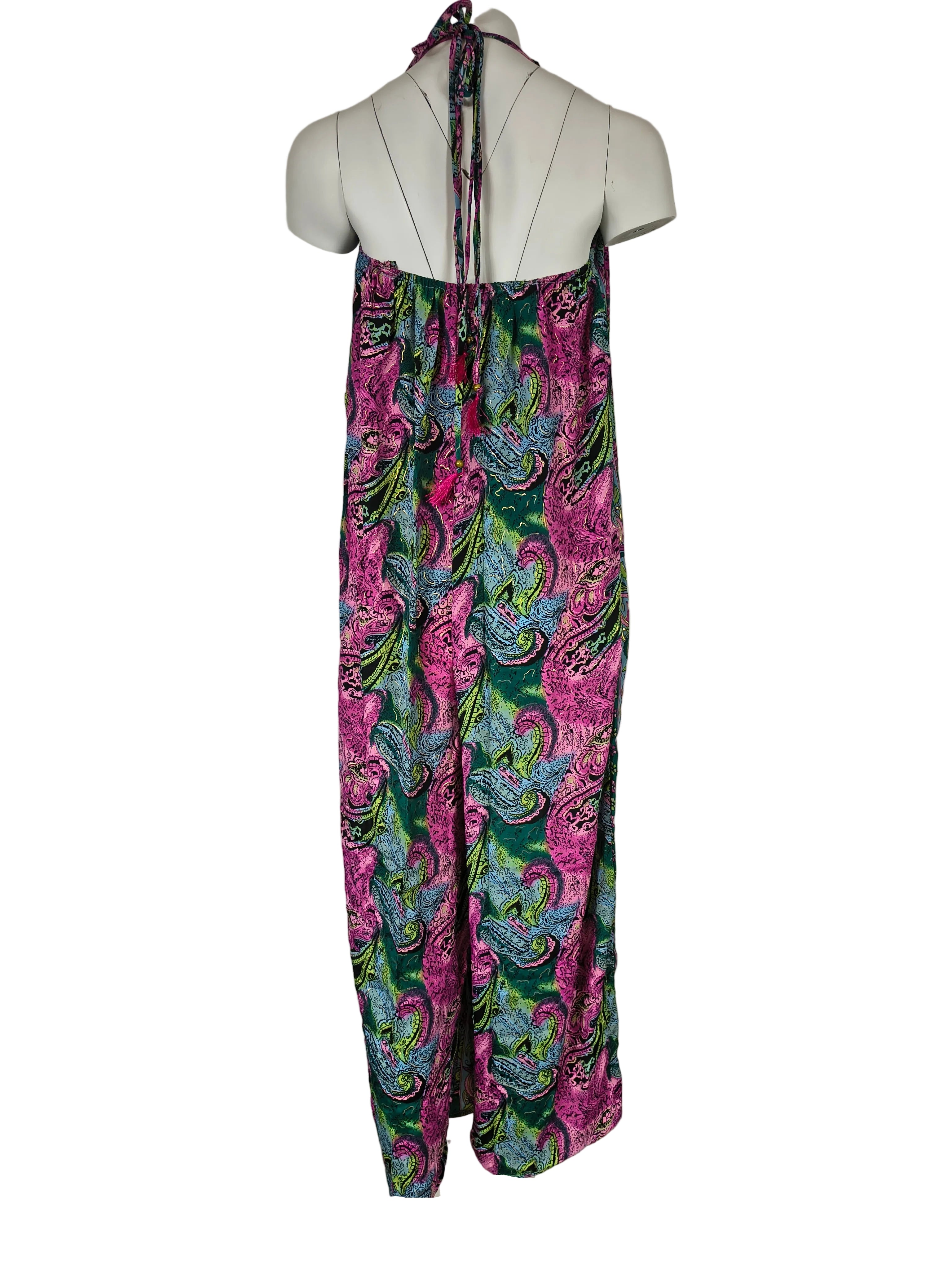 Nisha Halterneck Buksedragt - Paisley Pink
