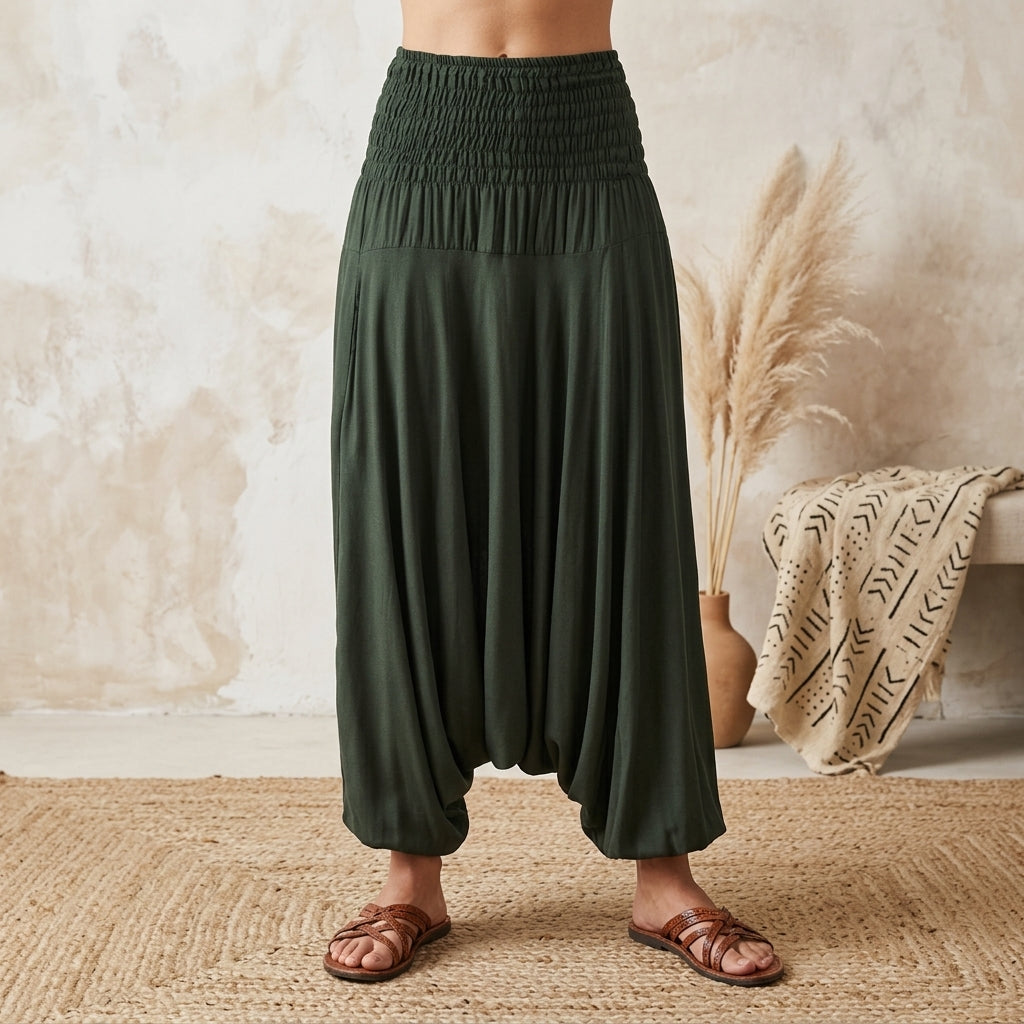Thai Baggy Haremsbukser Green