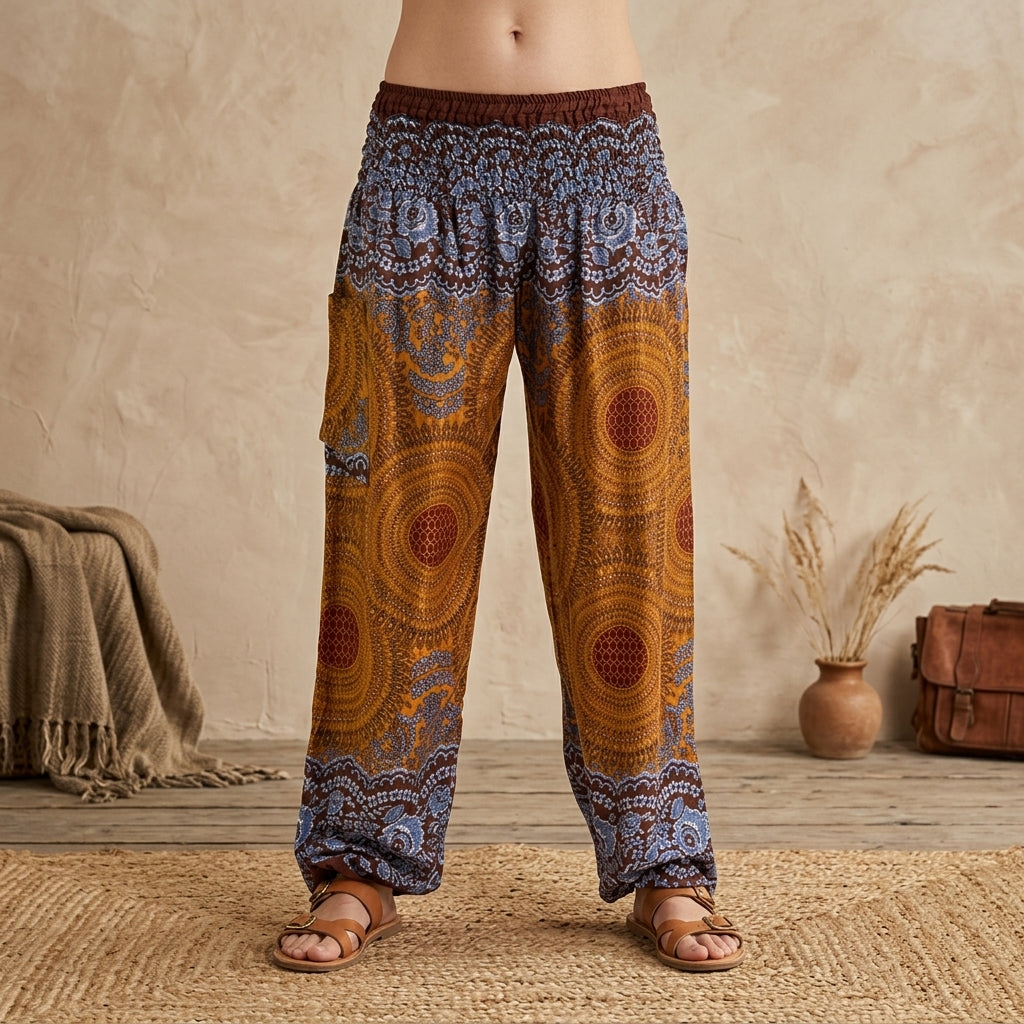 Thai Haremsbukser High-Cut Bronze