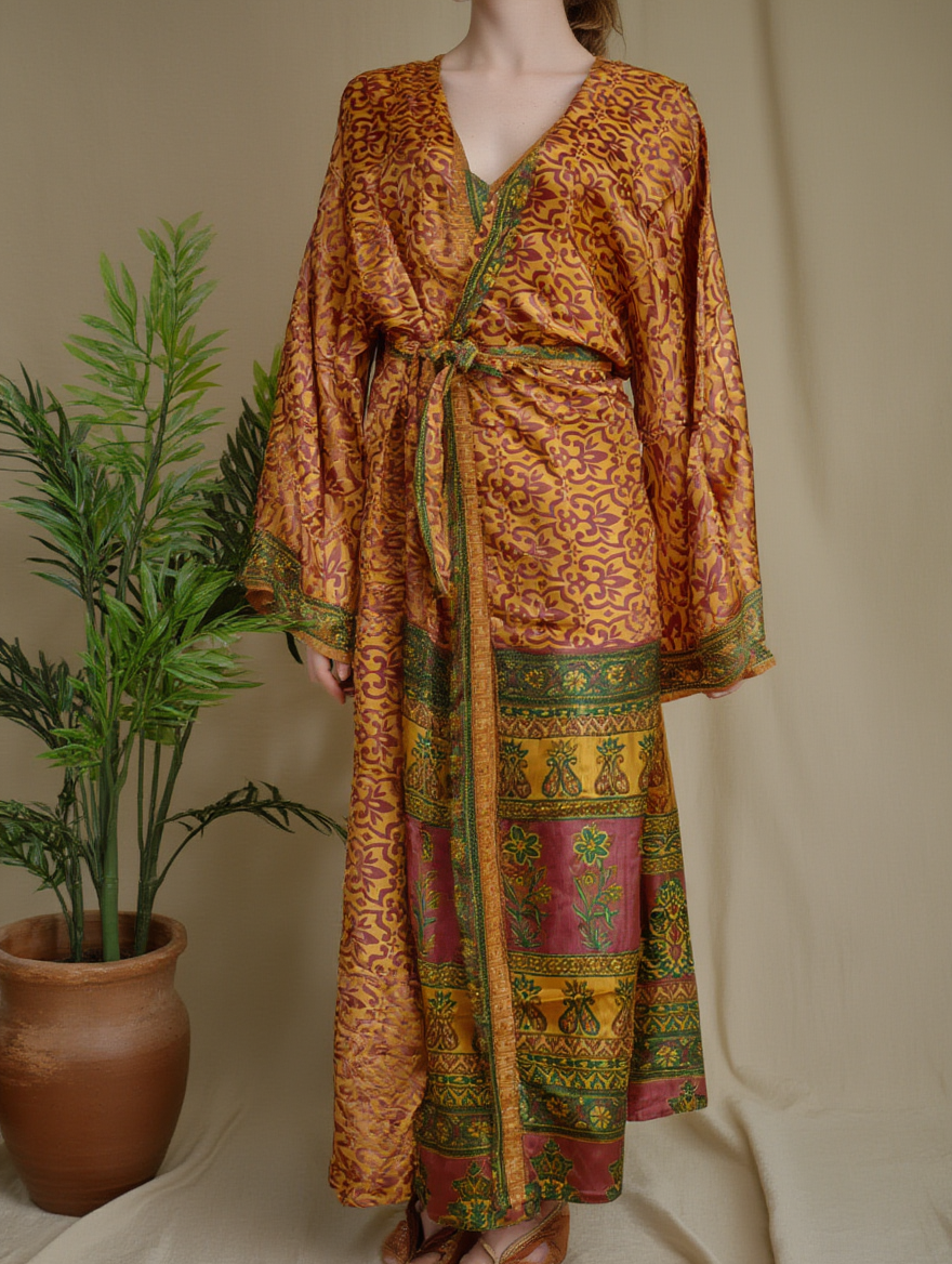 Leela Lang Kimono Burnt Orange
