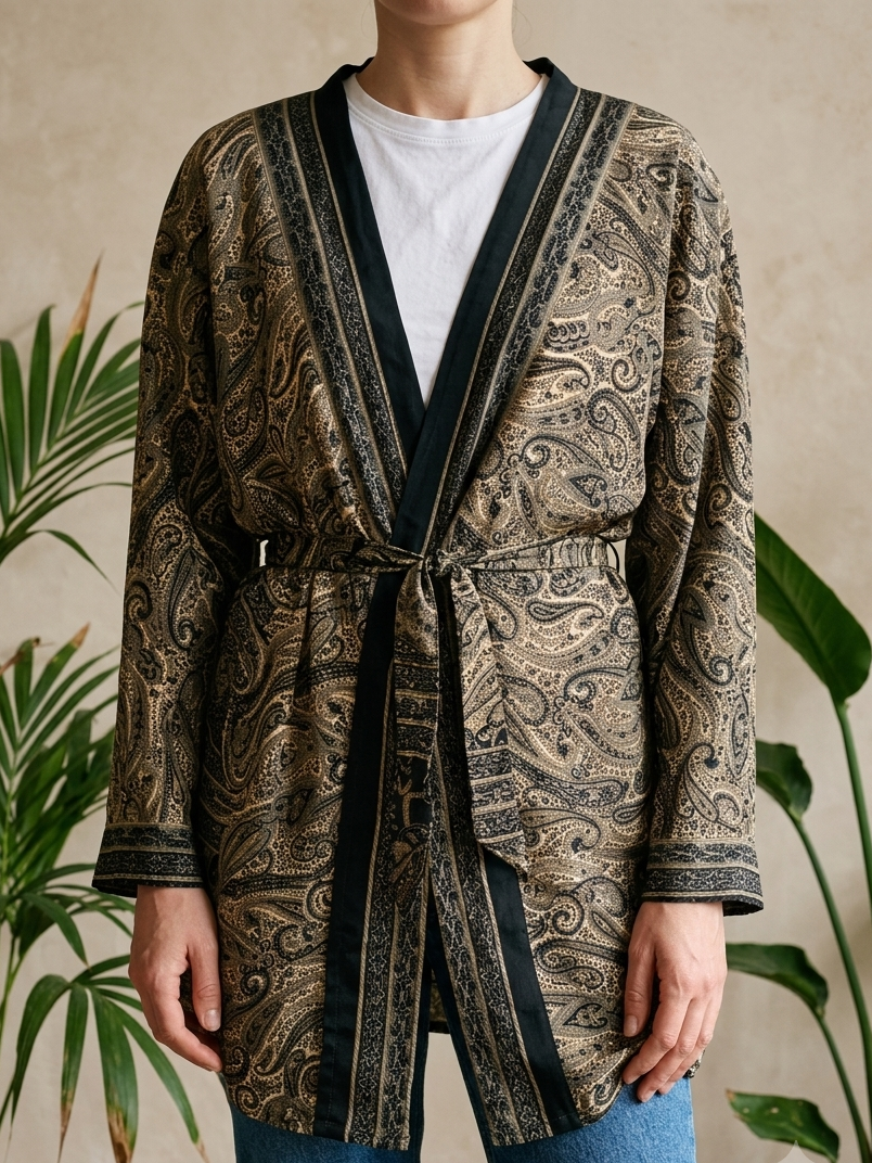 Avani Kimono Paisley Grey
