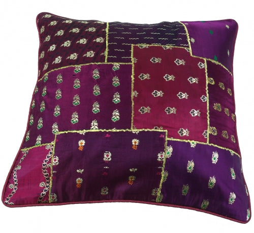 Sari patchwork pudebetræk - Lilla