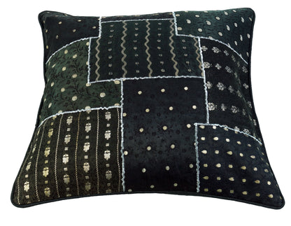 Sari patchwork pudebetræk - Sort