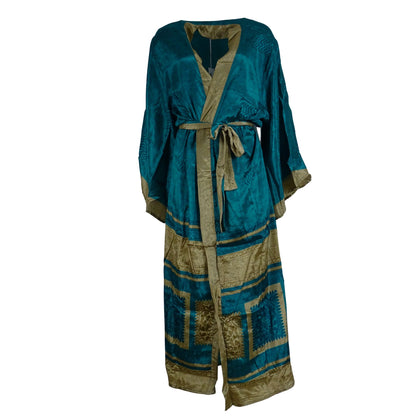 Leela Lang Kimono Petrol Beige