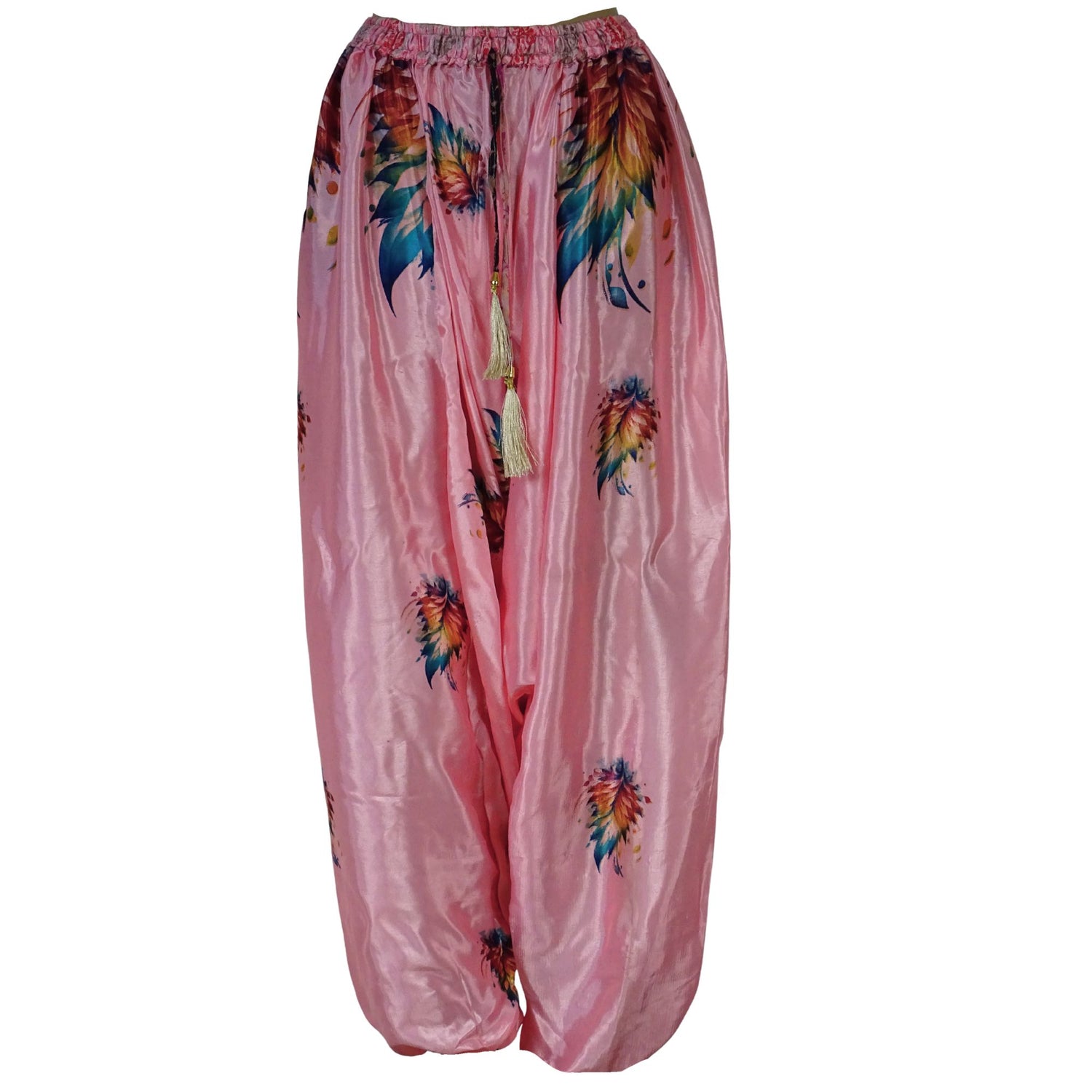 Baggy Haremsbukser Leafy Pink