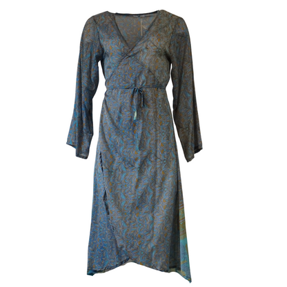 Mandara Wrap Kjole Blue n&