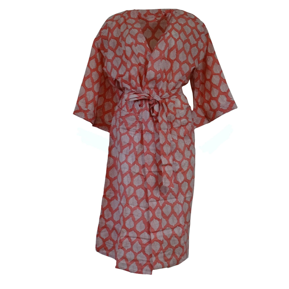 Kimono Blockprint Coral