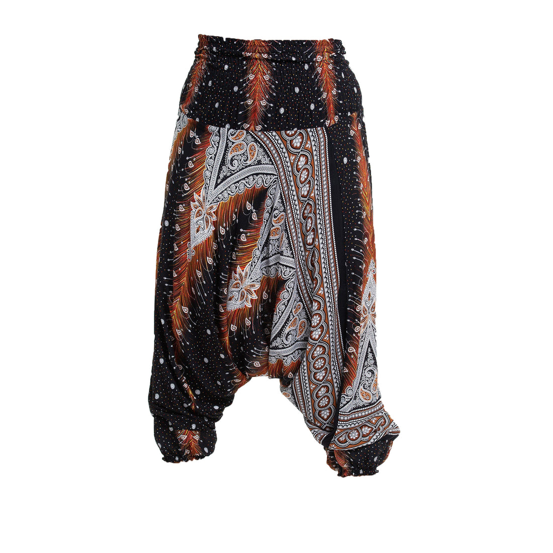 Haremsbukser Baggy Black Feathers