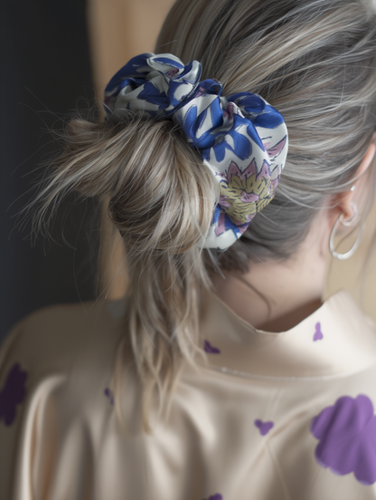 Scrunchie Blålilla