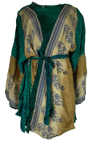 Avani Kimono Turquoise Beige