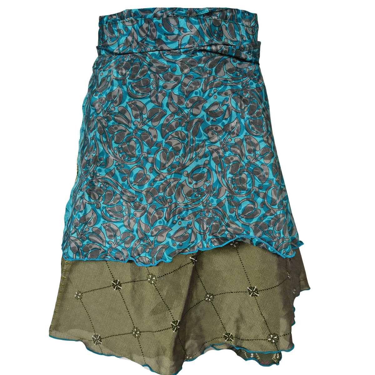 Slå om Nederdel Kort - Turquoise Olive