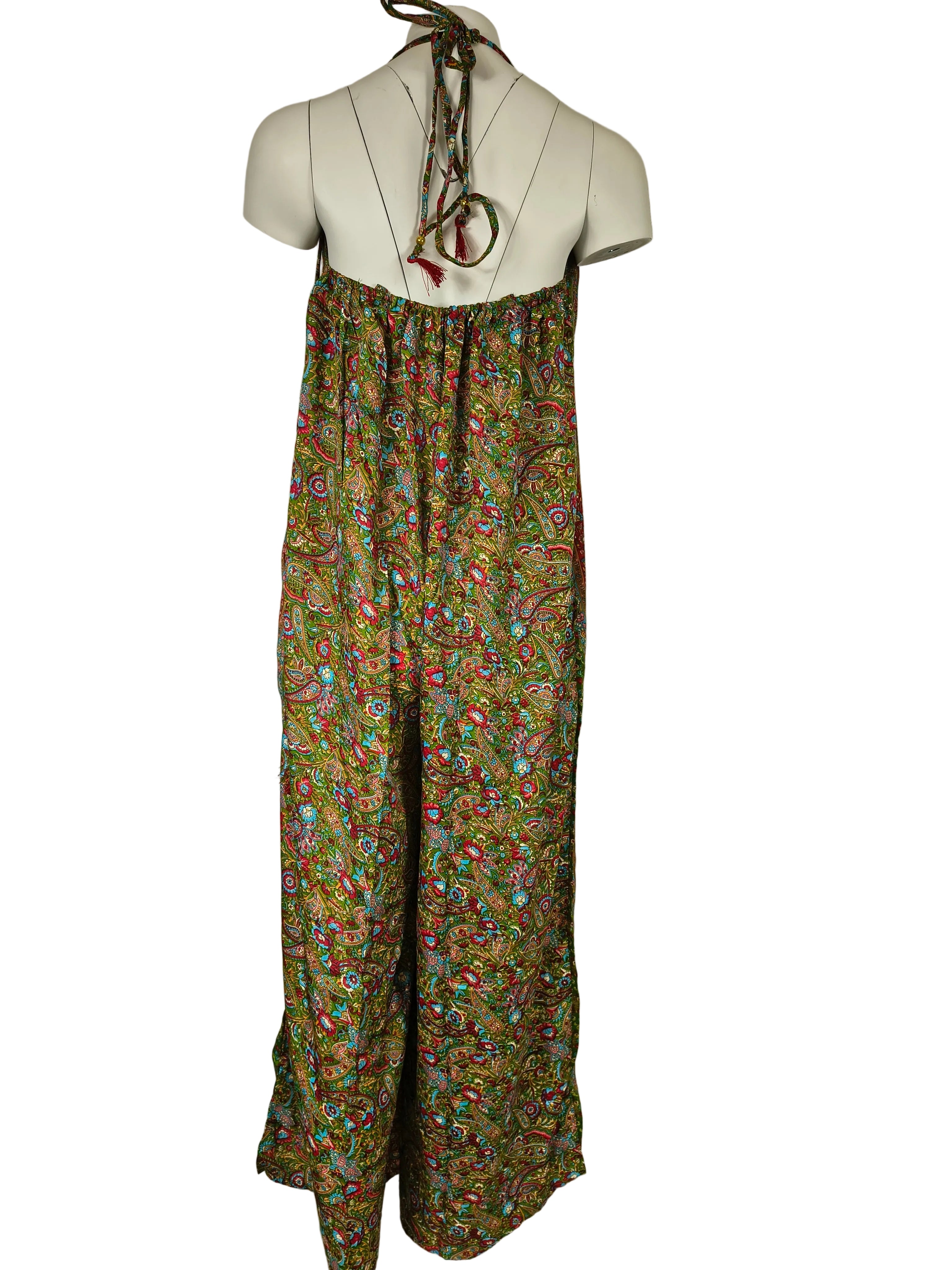 Nisha Halterneck Buksedragt - Paisley Green