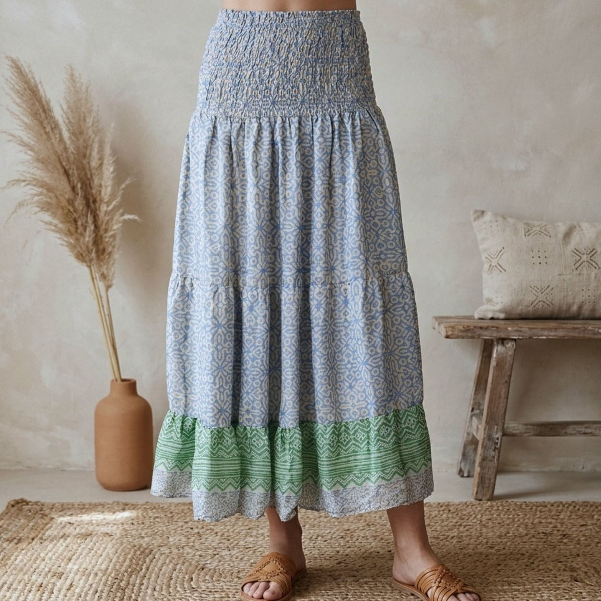 Maxi Nederdel Light Blue