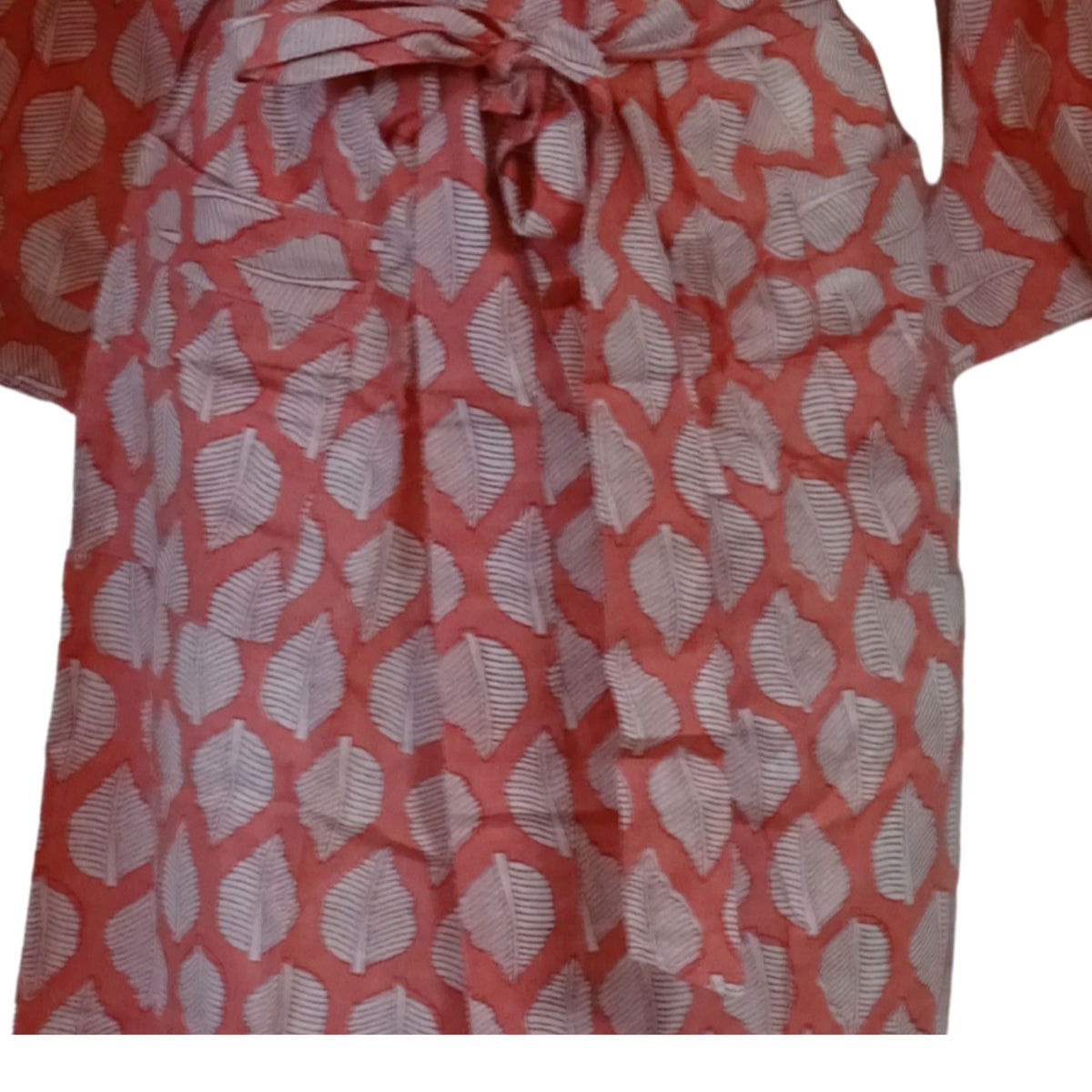 Kimono Blockprint Coral
