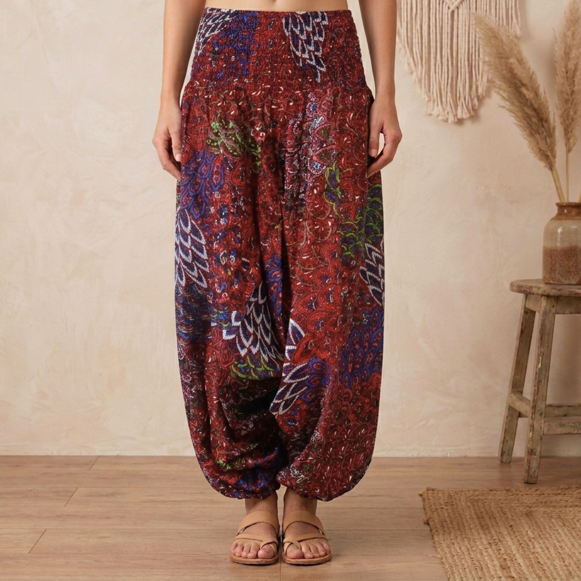 Baggy Bukser Peacock Red