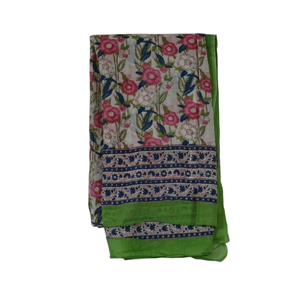 Blockprint Sarong Floral Green