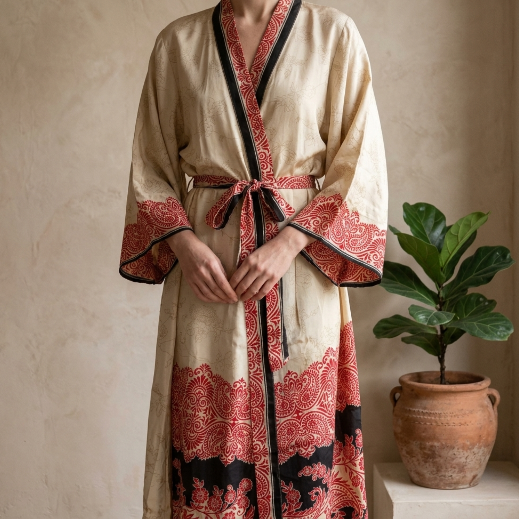Leela Lang Kimono Red n&
