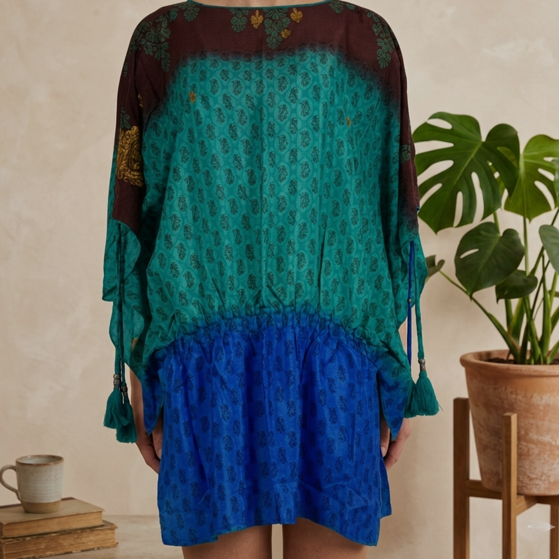 Priya Kaftanbluse Turquoise