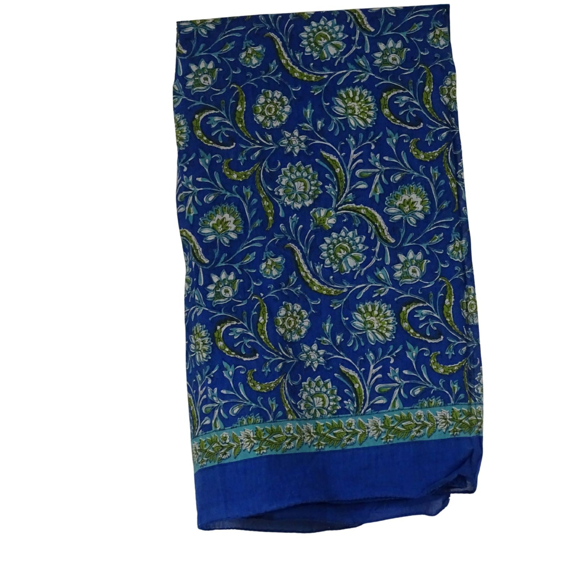 Blockprint Sarong Floral Blue