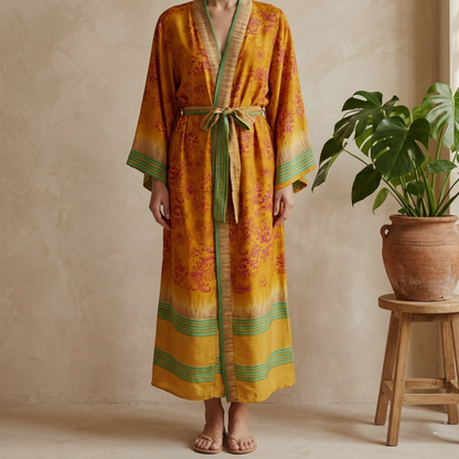 Leela Lang Kimono Orange