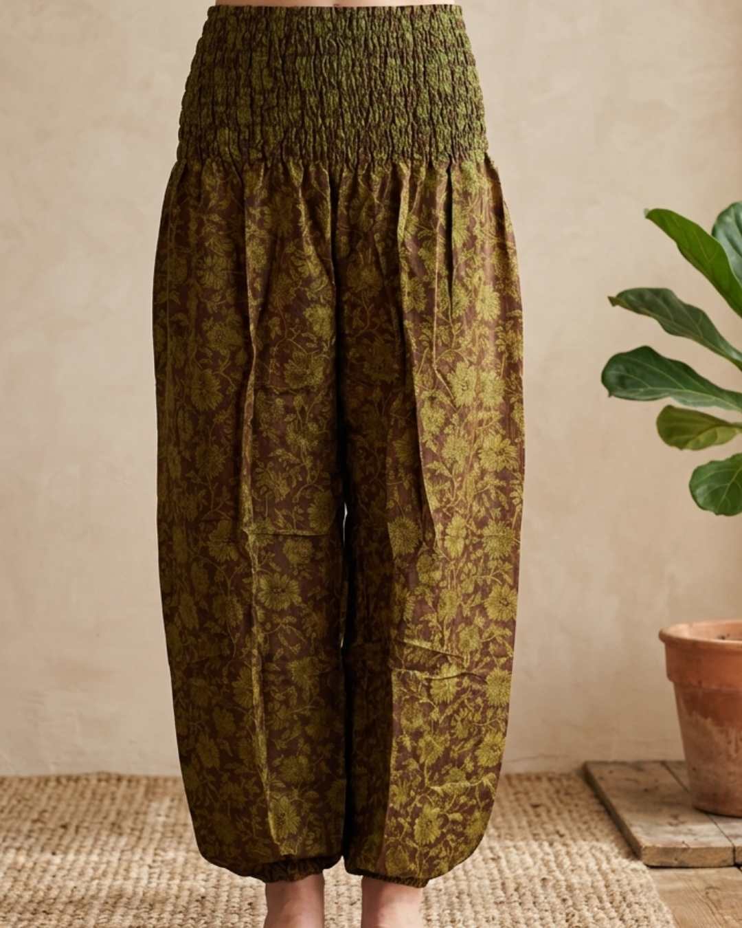 Haremsbukser Vintage Curry Beige