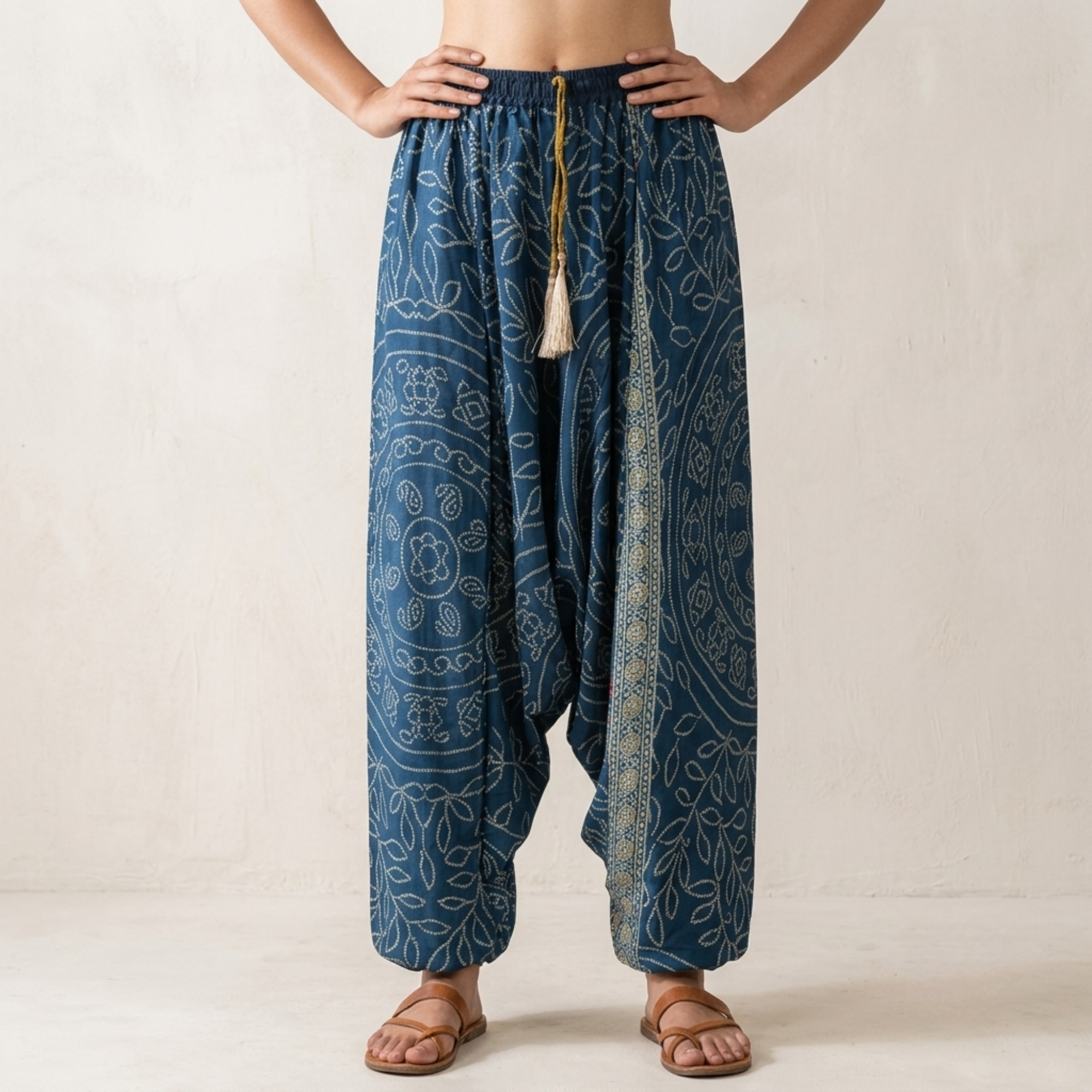 Baggy Haremsbukser Petrol Blue
