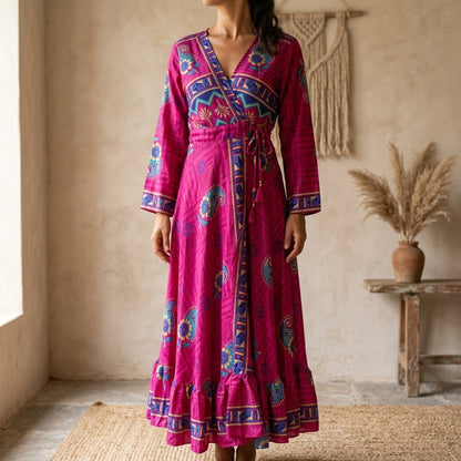 Bhavani Slå-om Kjole Fuchsia