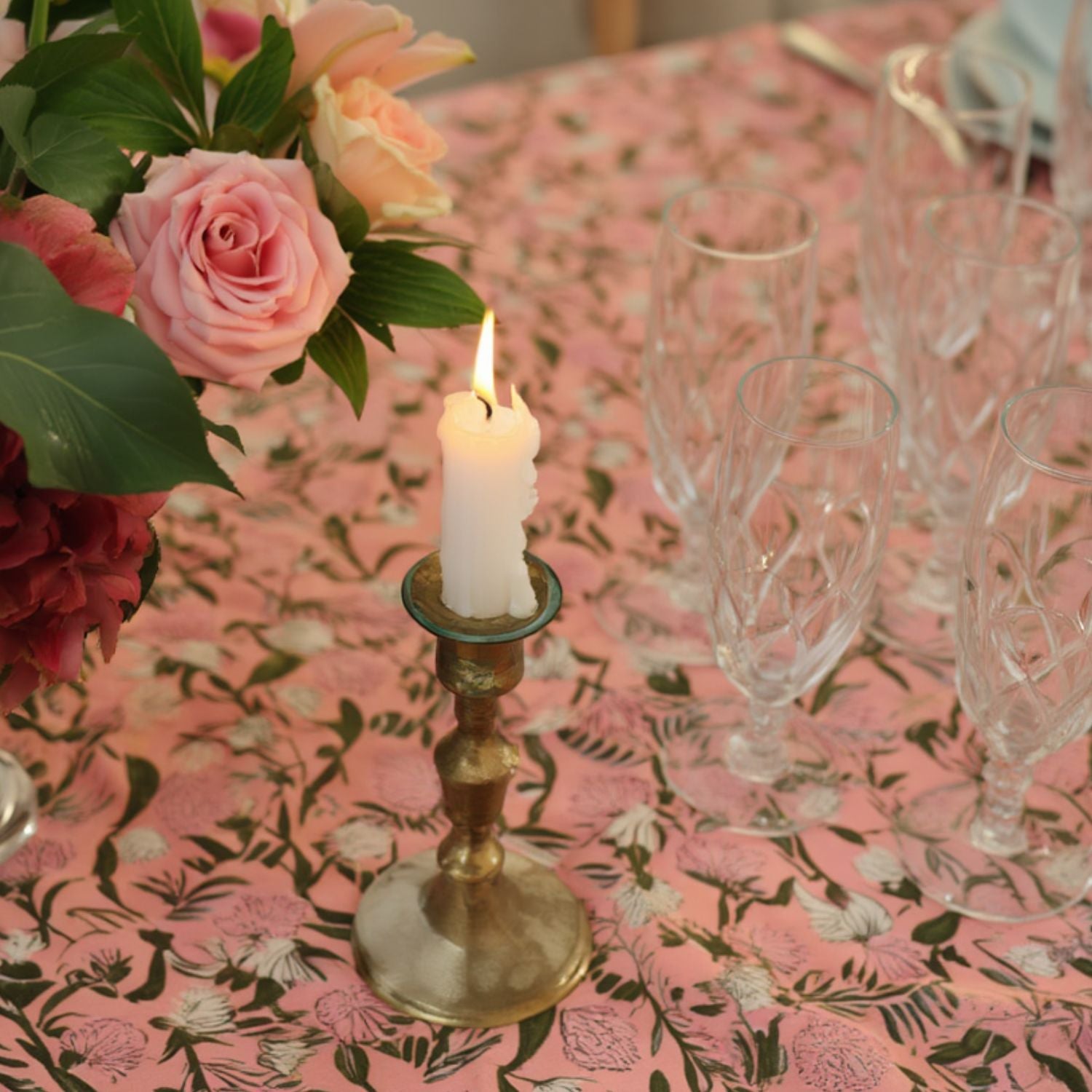 Blockprint Dug Pink