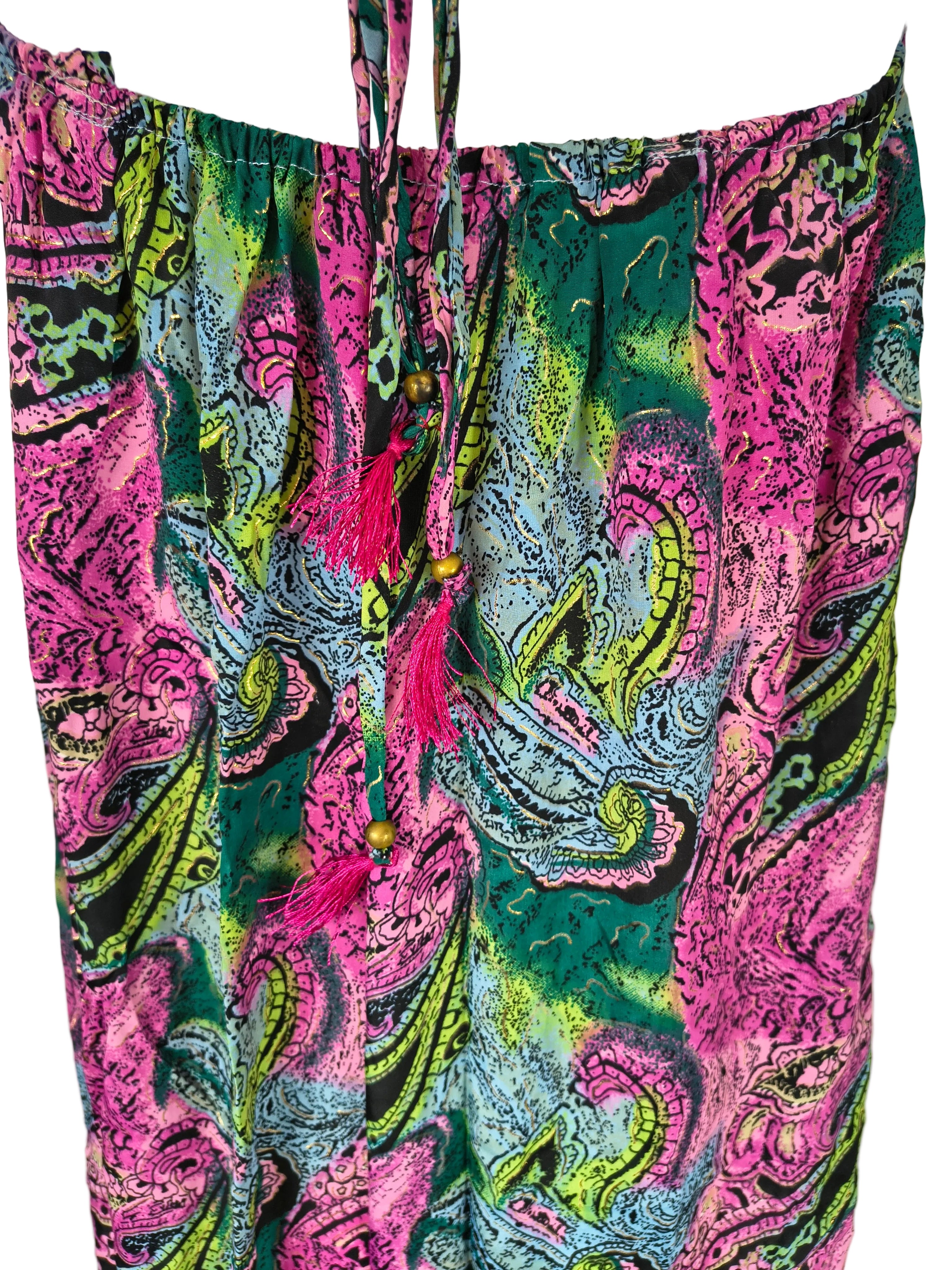 Nisha Halterneck Buksedragt - Paisley Pink