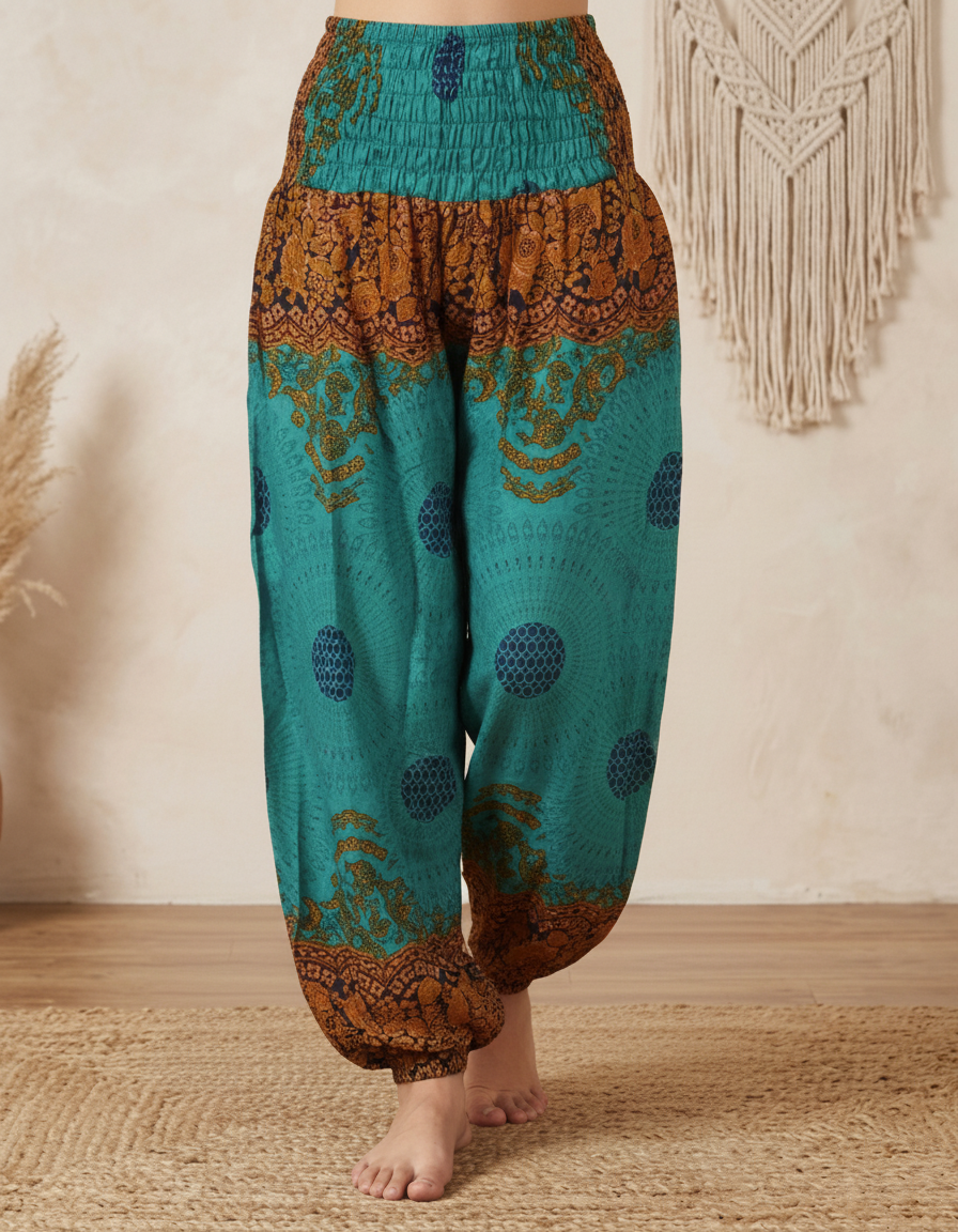 Haremsbukser Mandala Turquoise