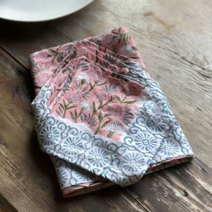 Blockprint Dug Pink
