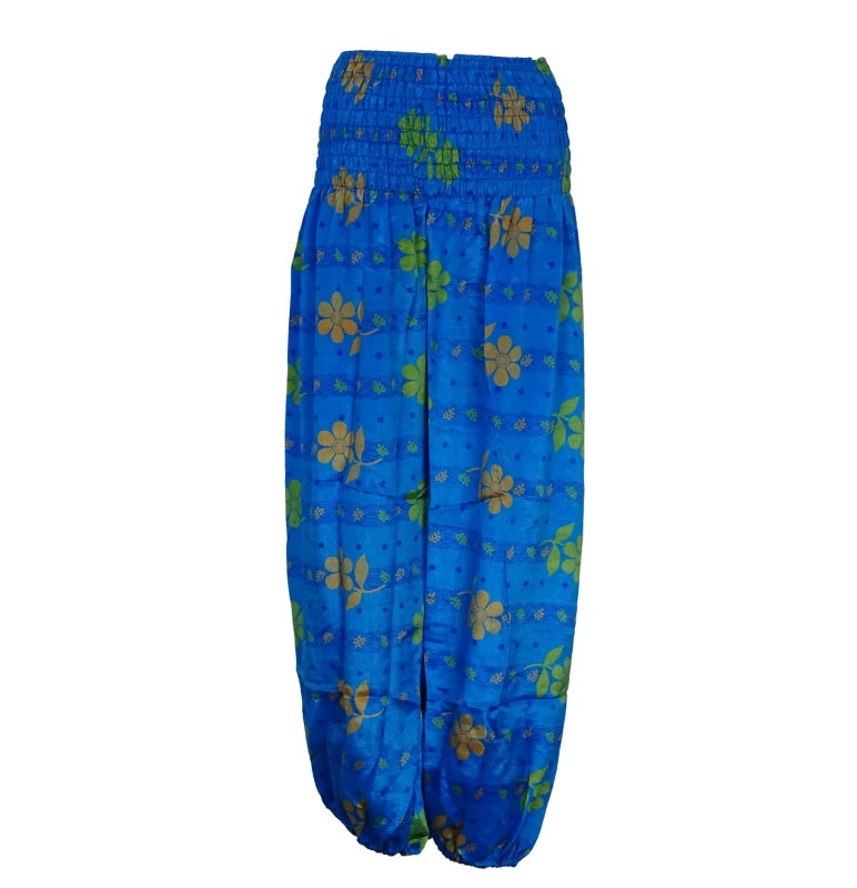 Haremsbukser Vintage Floral Blue