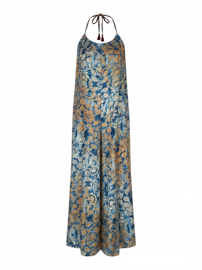 Nisha Halterneck Buksedragt - Blue