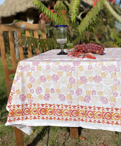 Blockprint Dug Rose Gul