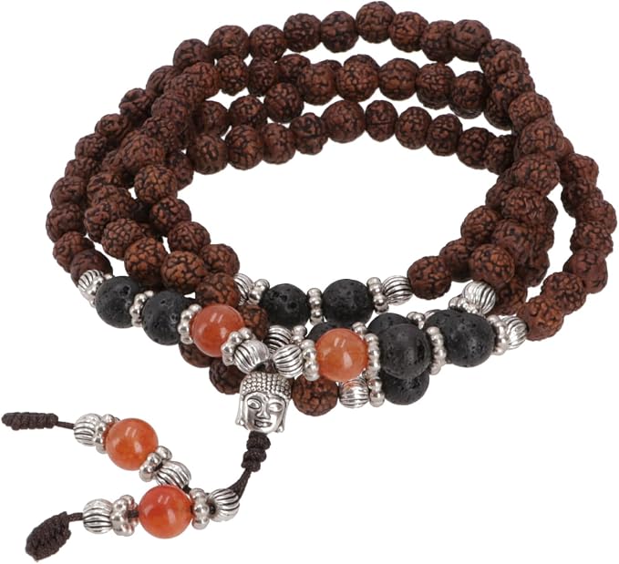 Mala halskæde med Rudraksha-frø