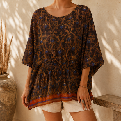 Priya Kaftanbluse Brown