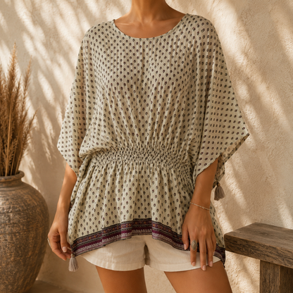 Priya Kaftanbluse Beige
