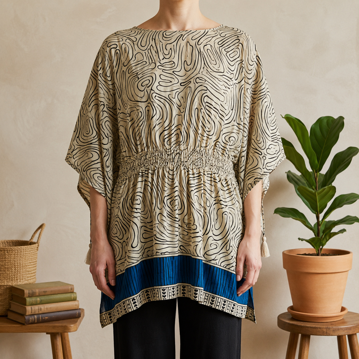 Priya Kaftanbluse Beige n&