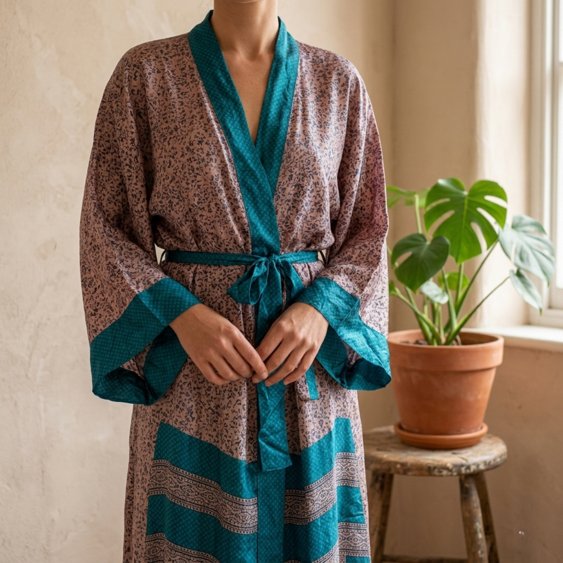 Leela Lang Kimono Blue n&