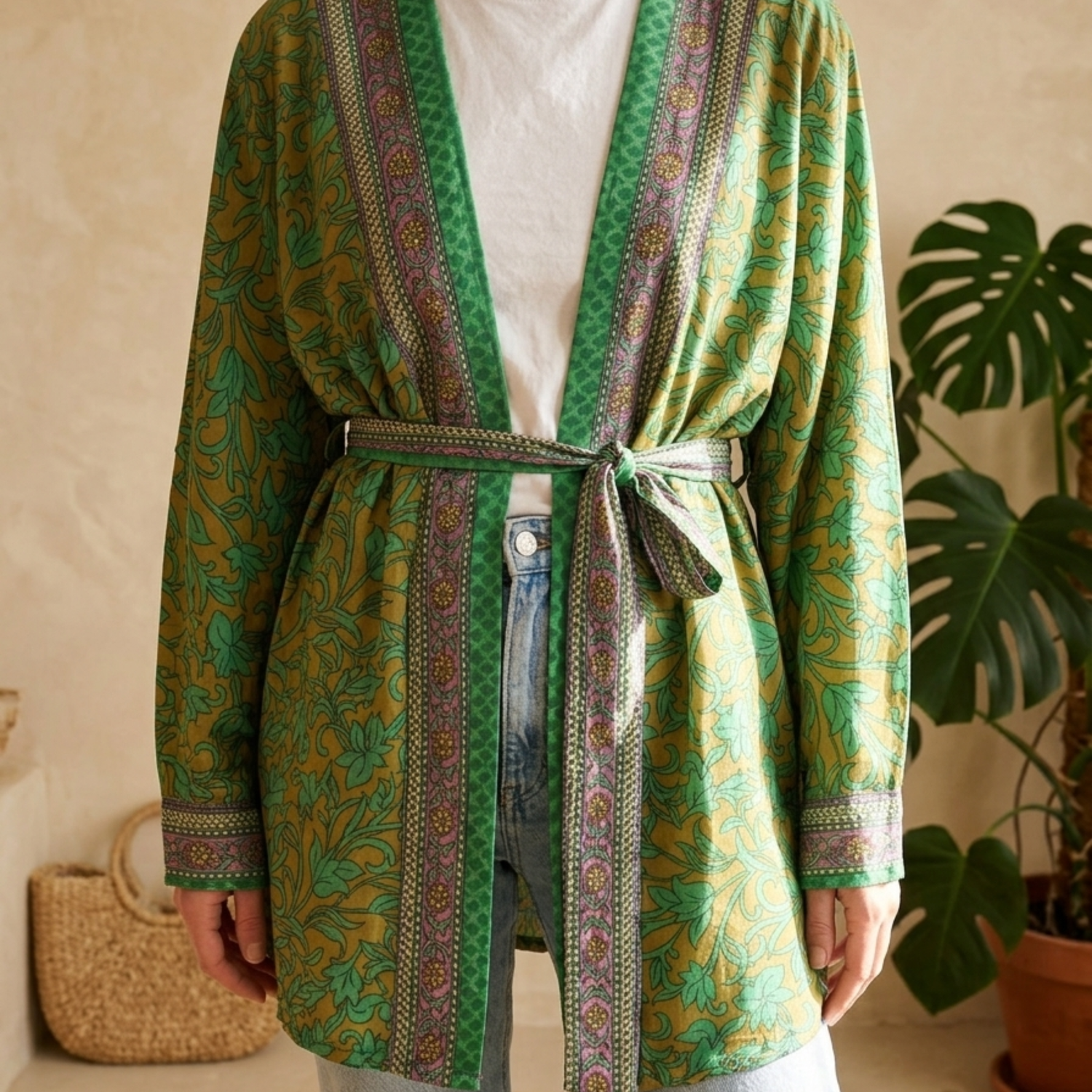 Avani Kimono India Green