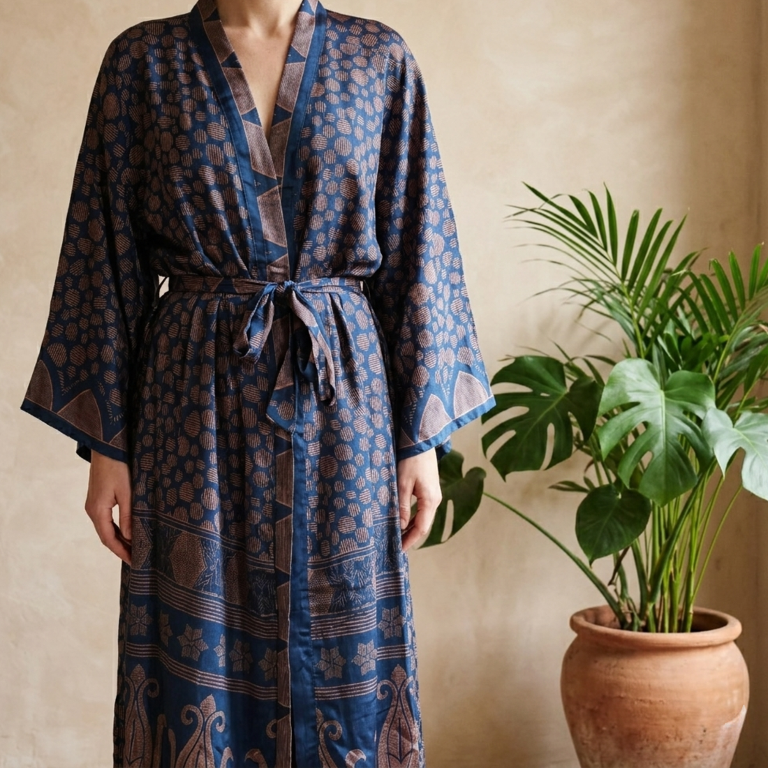 Leela Lang Kimono Blue n&