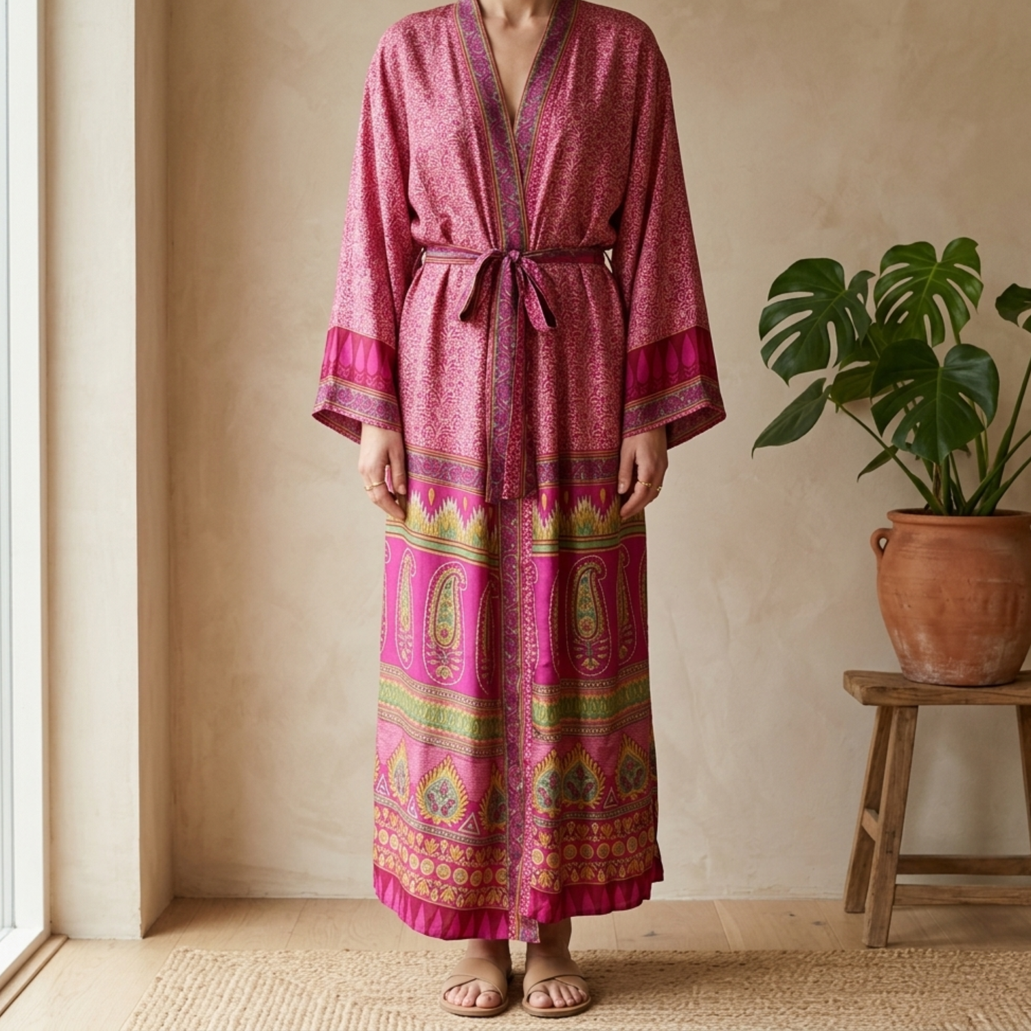 Leela Lang Kimono India Pink
