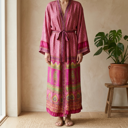 Leela Lang Kimono India Pink